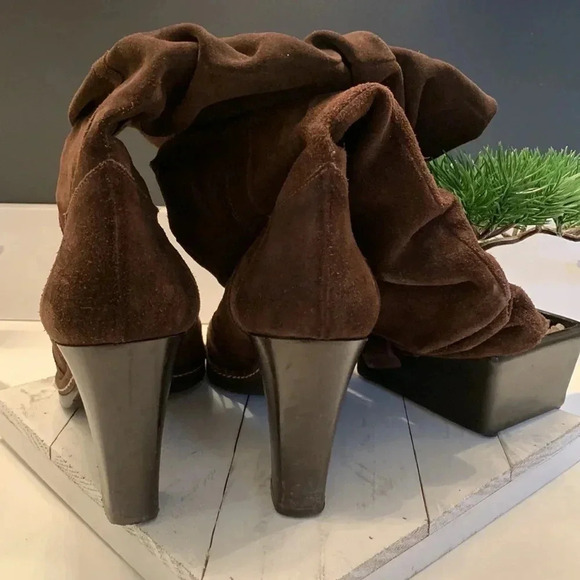 Via Spiga Brown Suede Boots Sz 10 - Picture 7 of 10